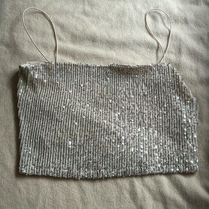 Windsor Sequin Tank Crop Top
